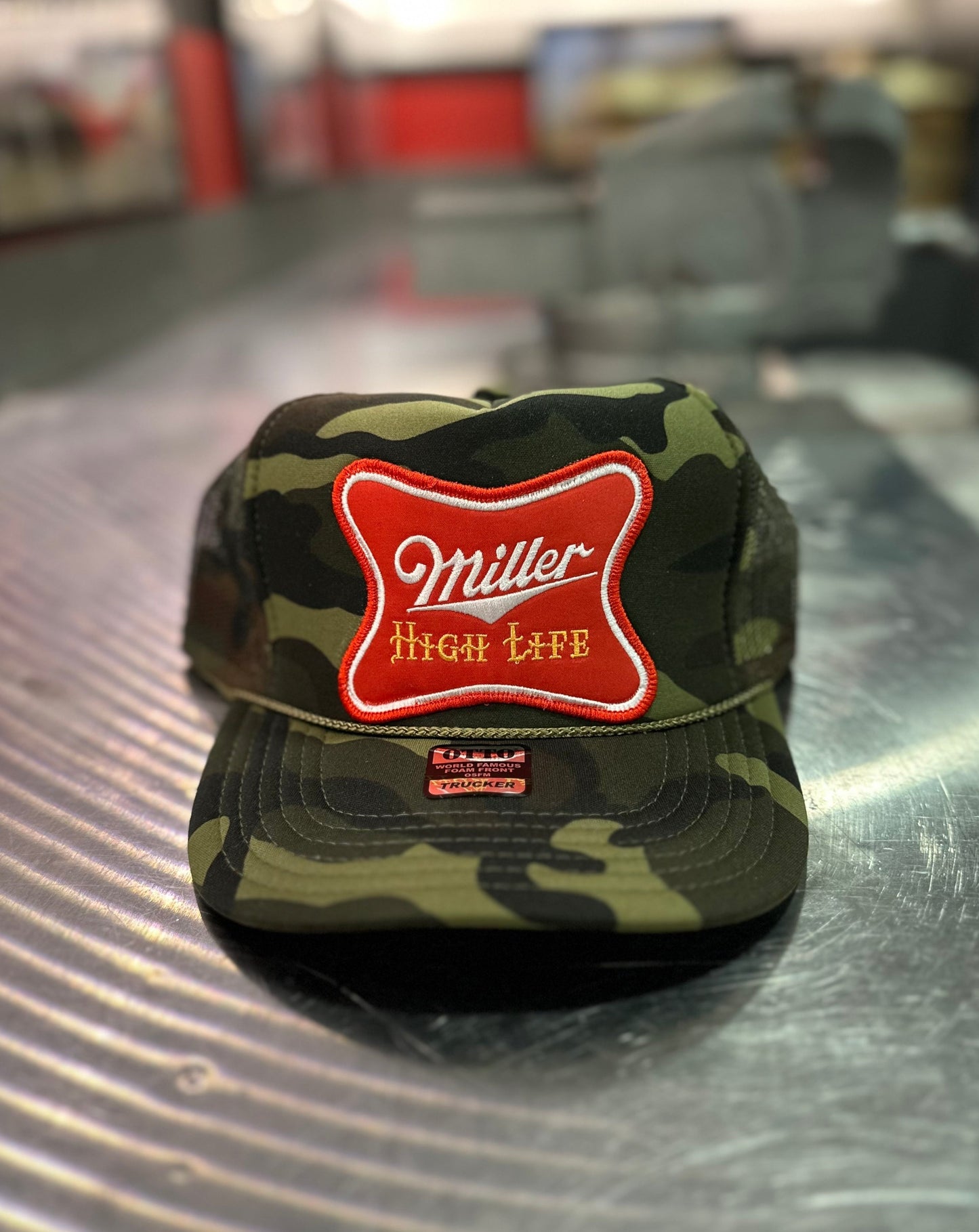 Miller Patch Trucker Hat, Camo